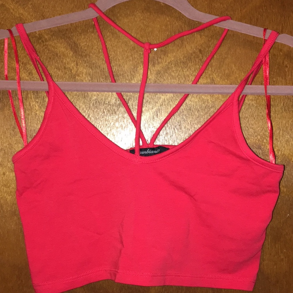 Red crop top